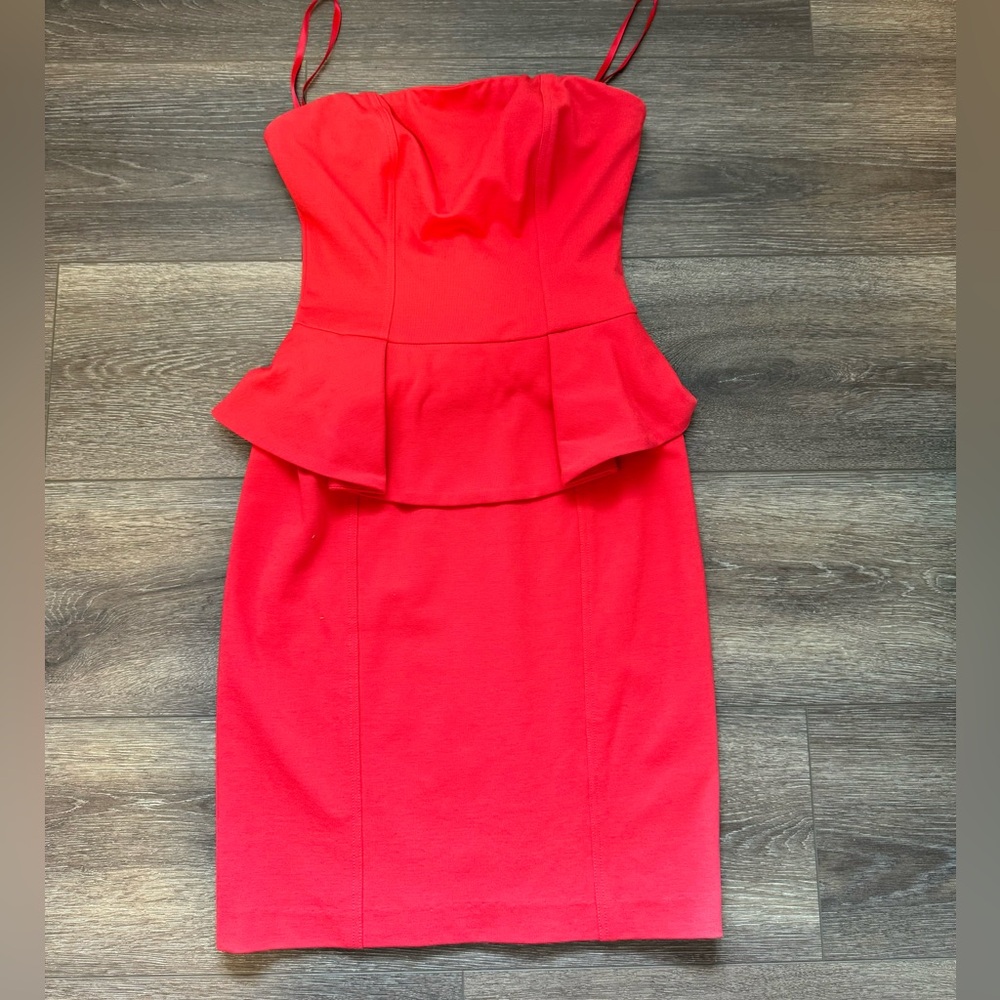 Yoana Baraschi Coral Strapless Dress